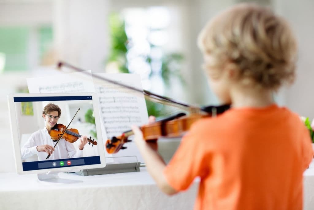 child playing violin